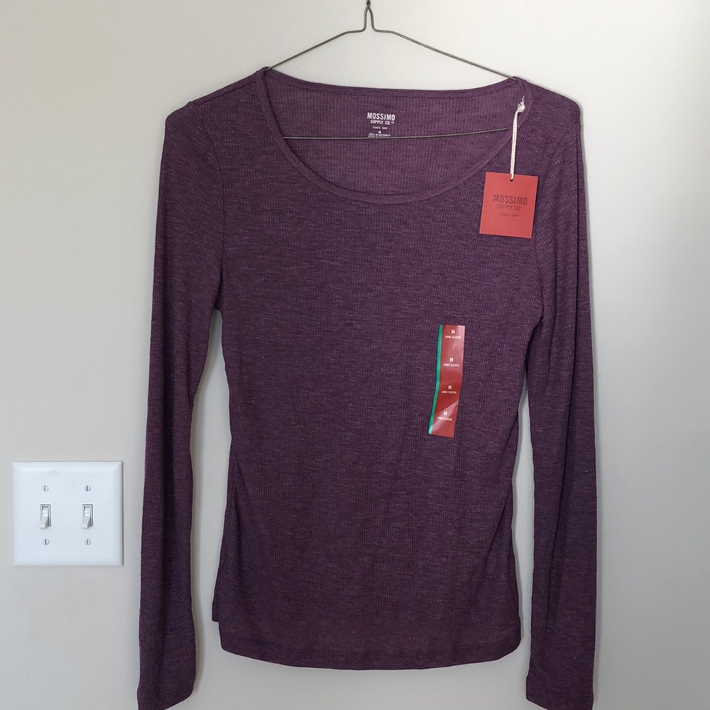 NWT Mossimo lightweight purple ribbed shirt